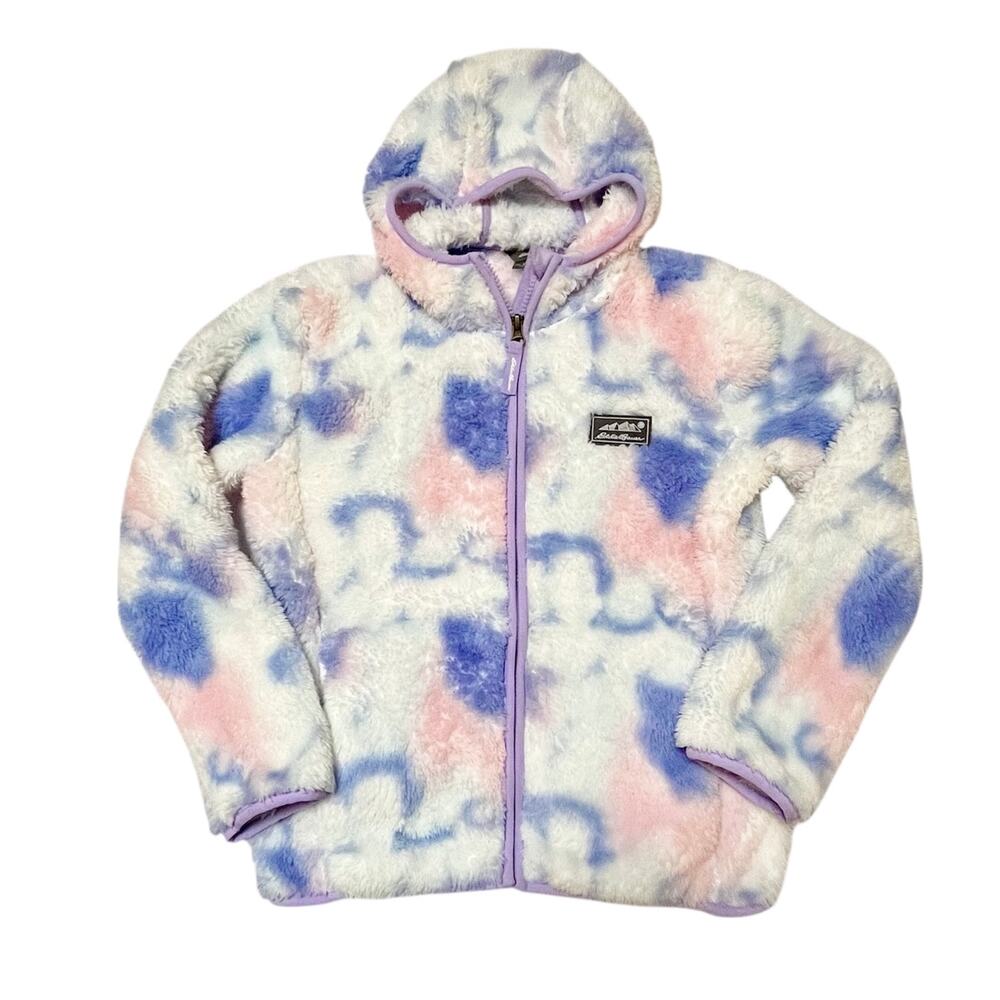 Eddie Bauer Sherpa Fleece Tie Dye Jacket Size 7-8